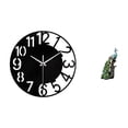 thumbnail image 1 of Reloj de pared acrílico con forma de . Escultura silenciosa, fácil de leer, sencilla y redonda. Elegante adorno animal para hotel, oficina, h, 1 of 8
