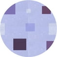 thumbnail image 1 of Ahgly Company Indoor Round Patterned Crocus Purple Area Rugs, 3' Round, 1 of 6