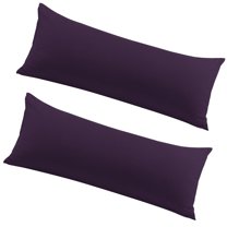Unique Bargains 2 Packs Brushed Microfiber Body Pillowcase Plum 20" x 48"
