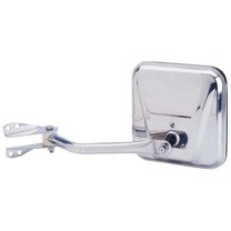 60022C - Fit System Driver Side Mirror for 53-86 Jeep CJ, Stainless steel, foldaway, Manual Fits select: 1972-1974,1979-1980 AMERICAN MOTORS JEEP