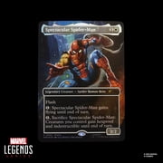 Marvel Legends Series Magic: The Gathering Battle-Damaged Spider-Man, 6 Action Figure Plus Exclusive Foil Trading Card
