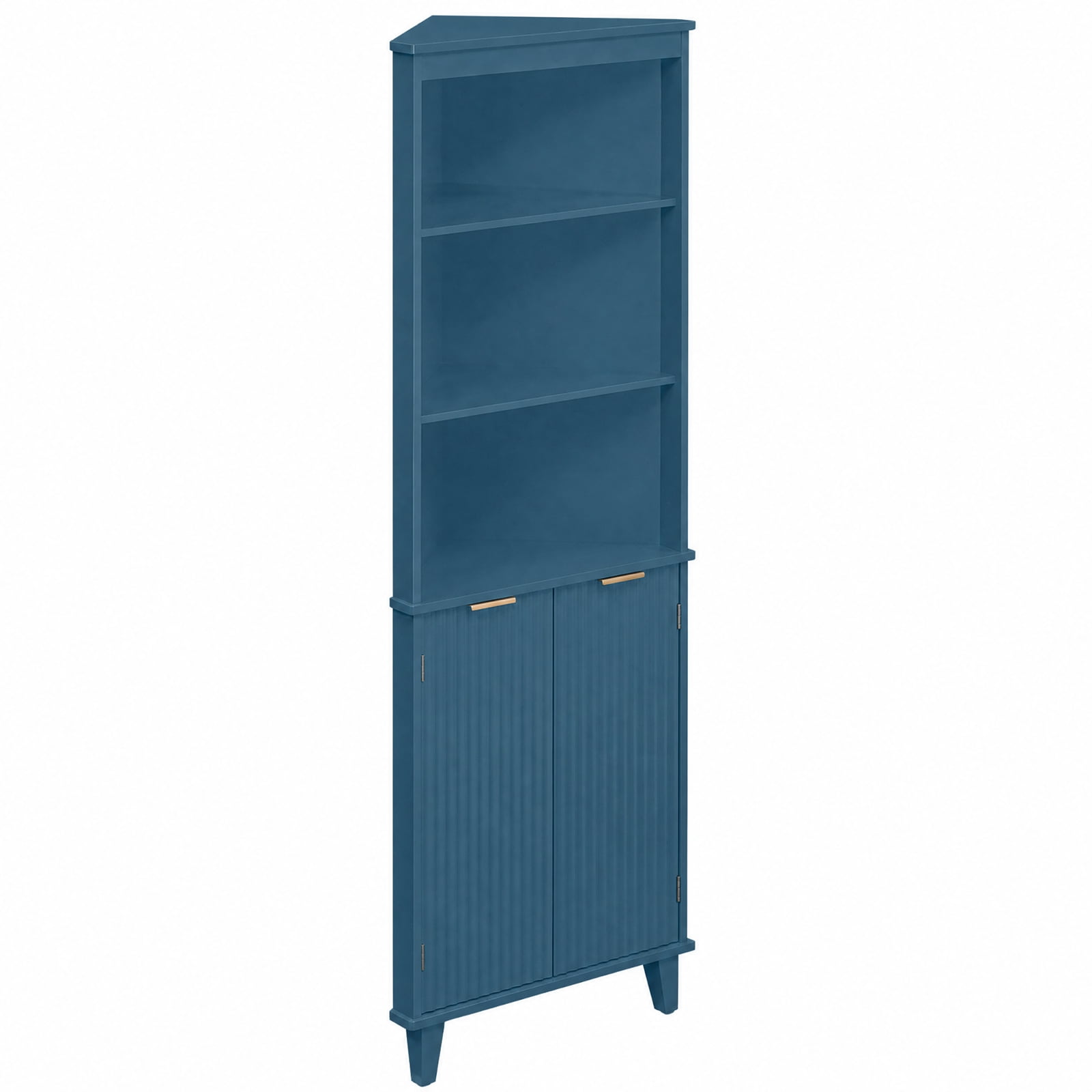 Vebreda Freestanding Bathroom Storage Cabinet, 68 Inch Tall Bathroom Floor Storage Cabinet with Fluted Doors, Space-Saving Design