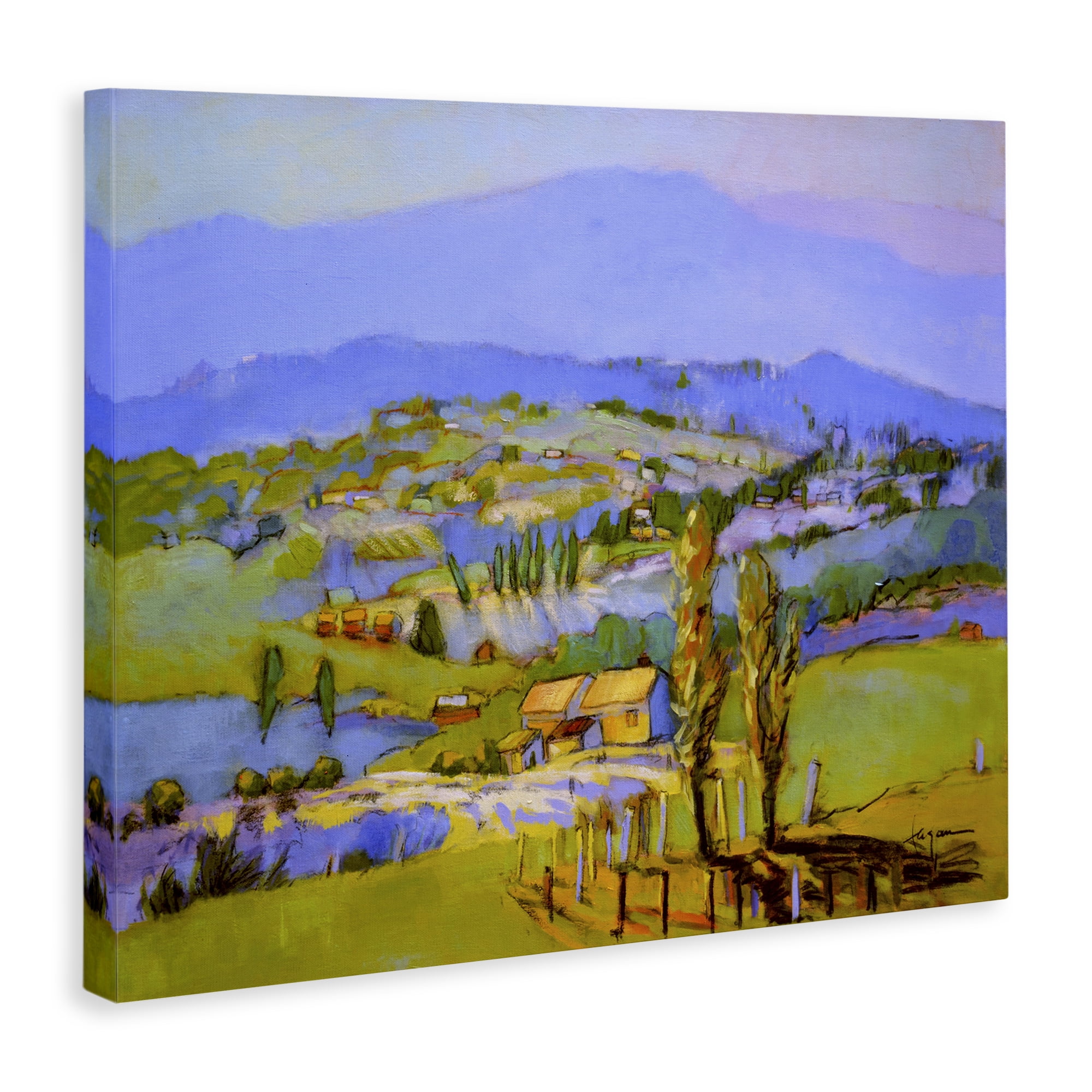 Stupell Industries Classic Countryside Mountains Landscape & Nature Painting Wrapped Canvas Art Print Wall Art, 30 x 24