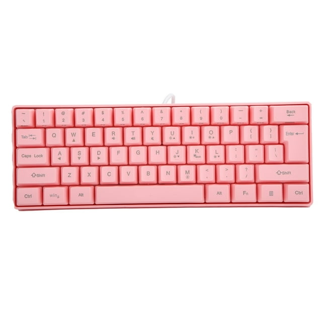 Wired Keyboard, Mechanical 61 Keys RGB Backlit Keyboard USB For Desktop For Laptop