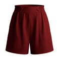 thumbnail image 6 of Guitiannn High Waisted Casual Summer Shorts for Elastic Comfort Loose Fit Solid Color Straight Leg Shorts Women's Shorts Athletic Long Chub Rub Shorts for Women Women Athletic Shorts Twill Shorts, 6 of 6