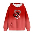 thumbnail image 5 of BLVB Teen Girls Boys Sweatshirt Valentines Hoodies Kids Heart Print Clothes Long Sleeve Pullover Cute Trendy Tops 4-14T, 5 of 6
