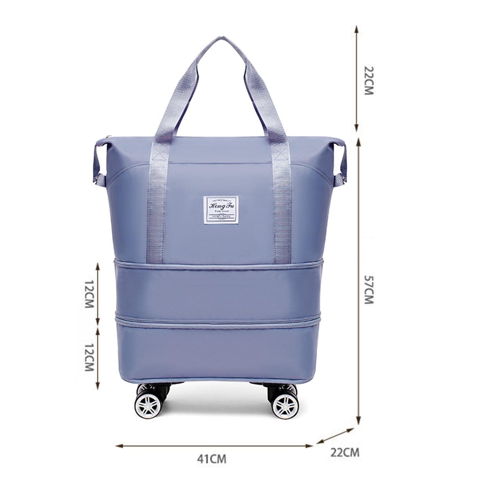 Kripyery Travel Expandable Luggage Bag with Multiple Compartments Large Capacity Zipper Closure Waterproof Duffel Bag Suitcase with Wheels