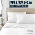 thumbnail image 2 of HC Collection Pillow Cases Standard Size/Queen Size Set of 2- Microfiber, Extra Soft Pillowcases - Easy Care & Machine Washable - White, 2 of 5