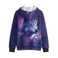thumbnail image 2 of Uorisanigo Zip-Up Hooded Hoodie with Pockets Winter Long Sleeve Hooded Sweatshirt Galaxy Wolf Butterfly Pullover Sweatshirt Coat Casual Athletic Tops Fall Trendy Clothes, 2 of 7