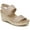 Taupe Canvas, variant on Womens Delta Slingback Ankle Strap Wedge Sandals