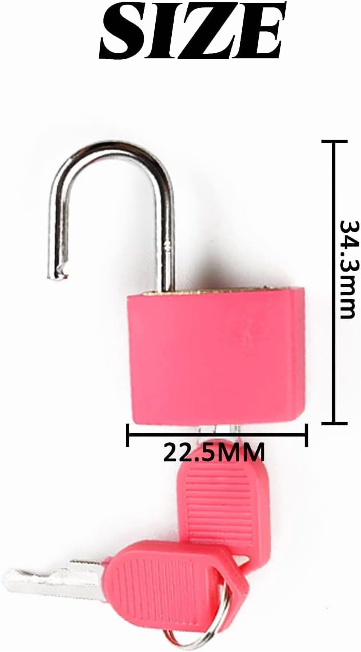 RONYOUNG Mini Keyed Padlock, 10-Pack Multicolor photo 2