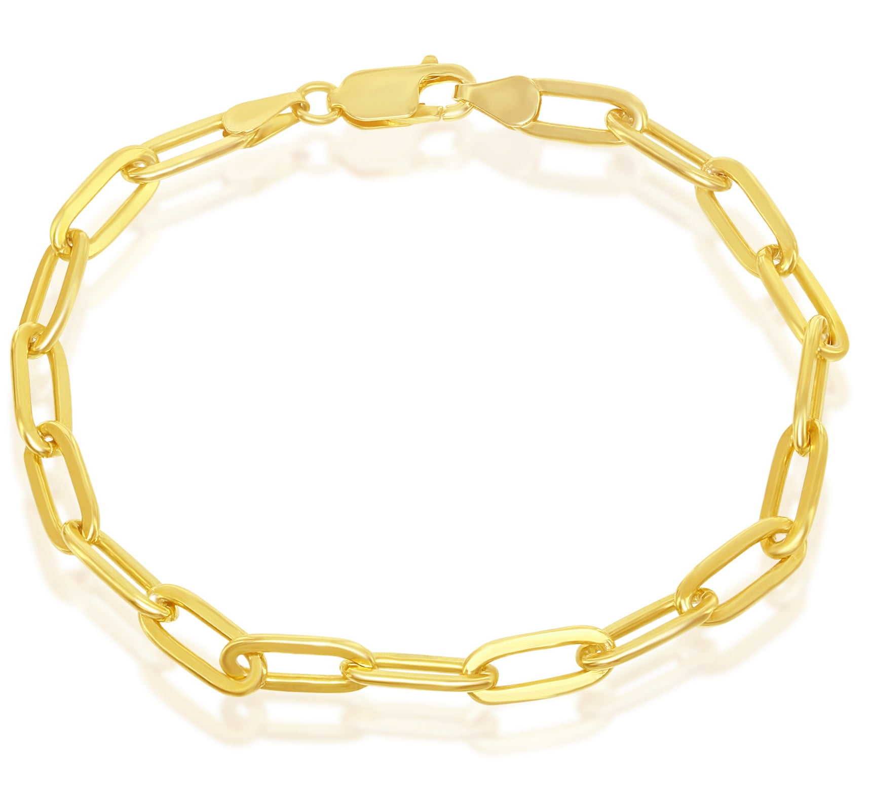 Layering Bracelet Paperclip chain bracelet Jewellery Bracelets Chain & Link Bracelets Gold Paperclip Link Chain Bracelet with Natural Pearls Chunky chain bracelet 