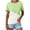 Mint Green, variant on ZyeKqe Women Short Sleeve Shirts Color Block Summer Tops Round Neck Casual Loose T Shirts Tees