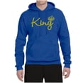 thumbnail image 2 of Wild Bobby, King Gold Script, Pop Culture, Unisex Graphic Hoodie Sweatshirt, Royal, Medium, 2 of 4