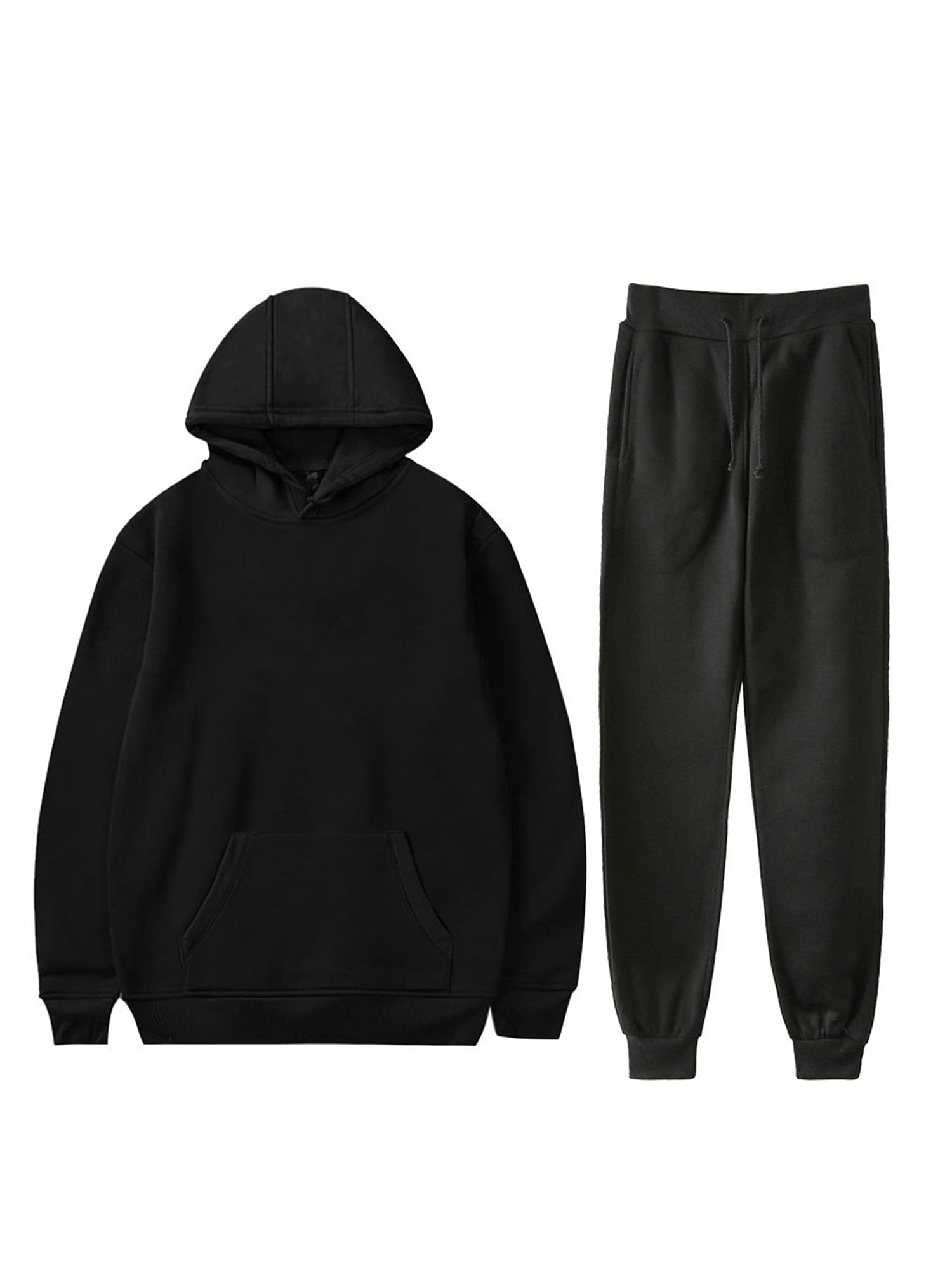 Hurrg Men Zipper Hoodie Sweatshirt Two Pieces Sport Pants Sweatsuit Outfit Set Hurrg Men Zipper Hoodie Sweatshirt Two Pieces Sport Pants Sweatsuit Outfit Set