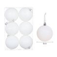 thumbnail image 3 of 6 bolas de plástico para adornos de árbol de Navidad de 6/8 cm, color blanco, para colgar en el hogar, Año Nuevo 2023, 3 of 5