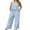 05 Haze Blue, variant on Cueply Lounge Sets for Women Summer 2 Piece Outfits Casual Tops Elastic Wide Leg Pants with Pockets