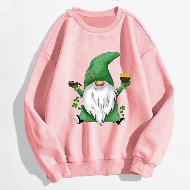 Qiopertar Hauts à Manches Longues Imprimés Col Rond pour Femmes Blouse Régulière Imprimée Deals of the Week Liquidation à Moins de 5$ jusqu'à 90 % de Réduction