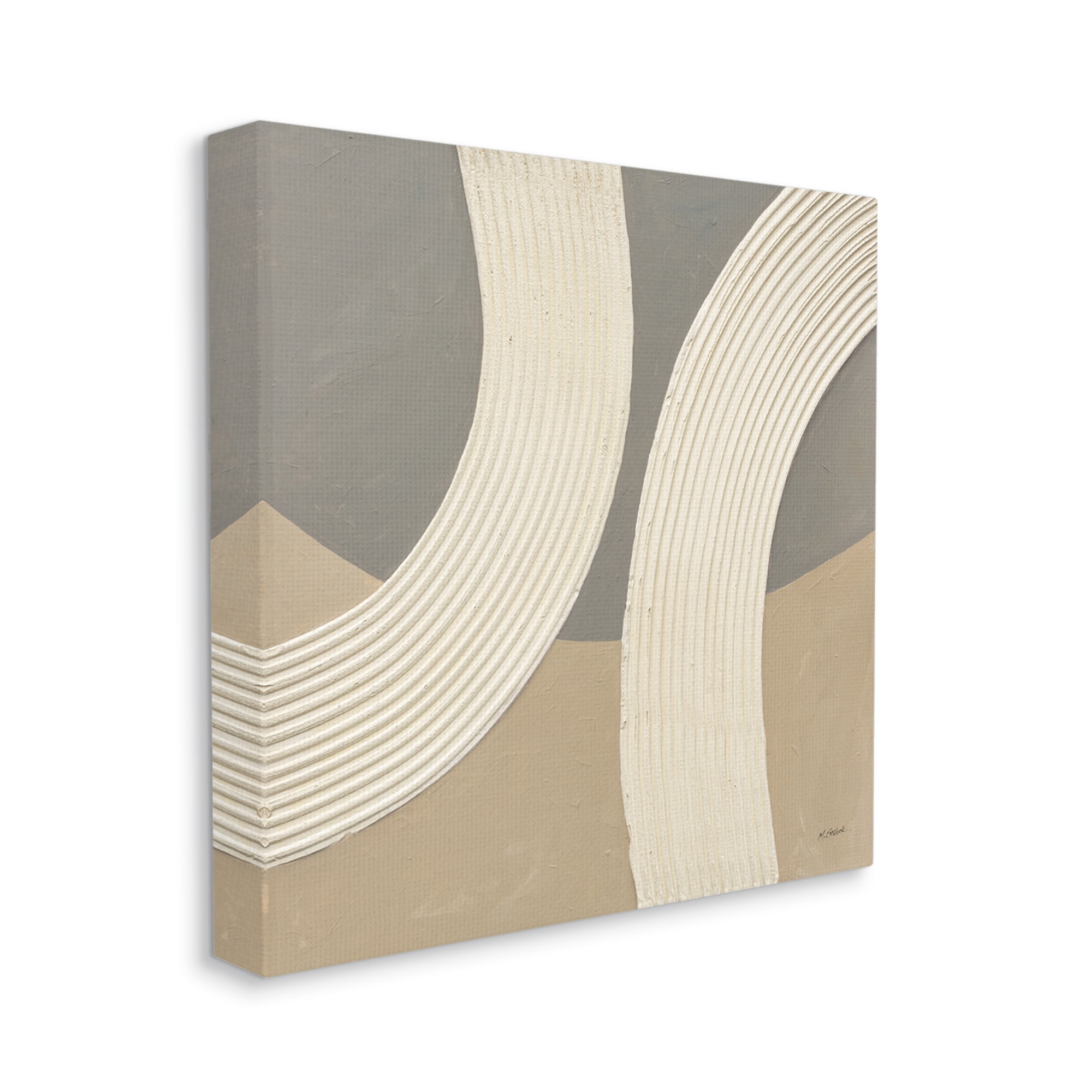 Stupell Industries Modern Abstract Circles Abstract Painting Gallery Wrapped Canvas Art Print Wall Art, 24 x 24