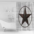 thumbnail image 2 of Shower Curtain Bathroom Set Vintage Farm Western Star Waterproof Fabric Shower Curtains with Grommets&Hooks White Wood Grain Privacy Bath Curtain for Bathtub 72x84in, 2 of 7
