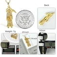 thumbnail image 3 of Collar BeTime Santa Muerte chapado en oro de 18 quilates para mujer, 3 of 5