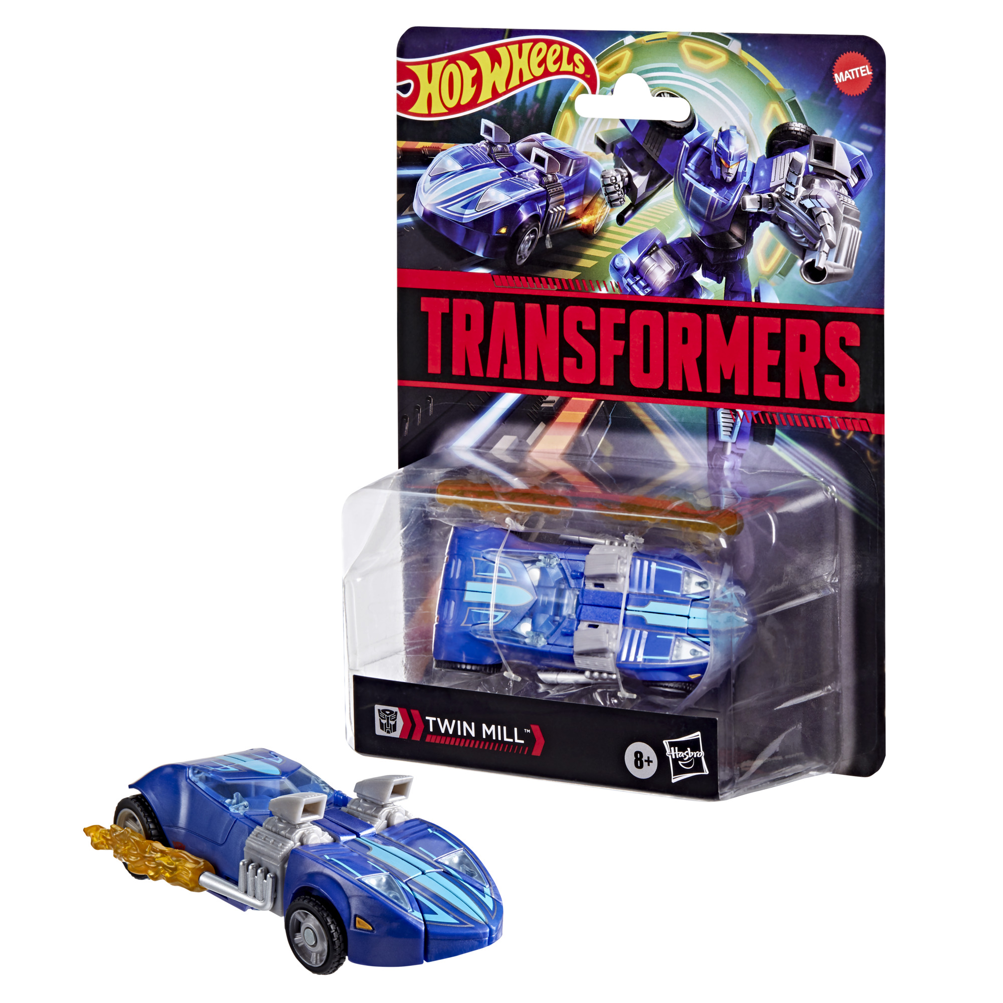 Transformers Toys Hot Wheels® x Transformers 5" Twin Mill Action Figure, 8+