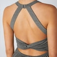 thumbnail image 7 of JULMCOMO Jumpsuits for Women Scoop Neck Cross Back Casual Overalls Sleeveless Elastic Waisted Summer Harem Pants with Pockets Gray 2XL, 7 of 7