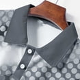thumbnail image 5 of Zylanna Men's Polo Shirts, Quick-Dry Moisture Wicking Casual Short Sleeve Performance Tops for Golf Gray, 5 of 6