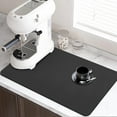 thumbnail image 2 of Kitchen Dish Drying Mat for Kitchen Counter 16"x24", Diatomite Coffee Mat Anti-slip Rubber Backed, Black, 2 of 17