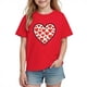 thumbnail image 3 of TaTaai School Season Cute Print Short Sleeve T-Shirt, Valentine's Day Casual Top, Unisex All Season Graphic Tee Gift, 3 of 8