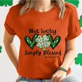 thumbnail image 1 of Haut de la Saint-Patrick pour Femmes à Manches Courtes avec Imprimé Graphique et Col Rond pour la Saint-Patrick, 1 of 7