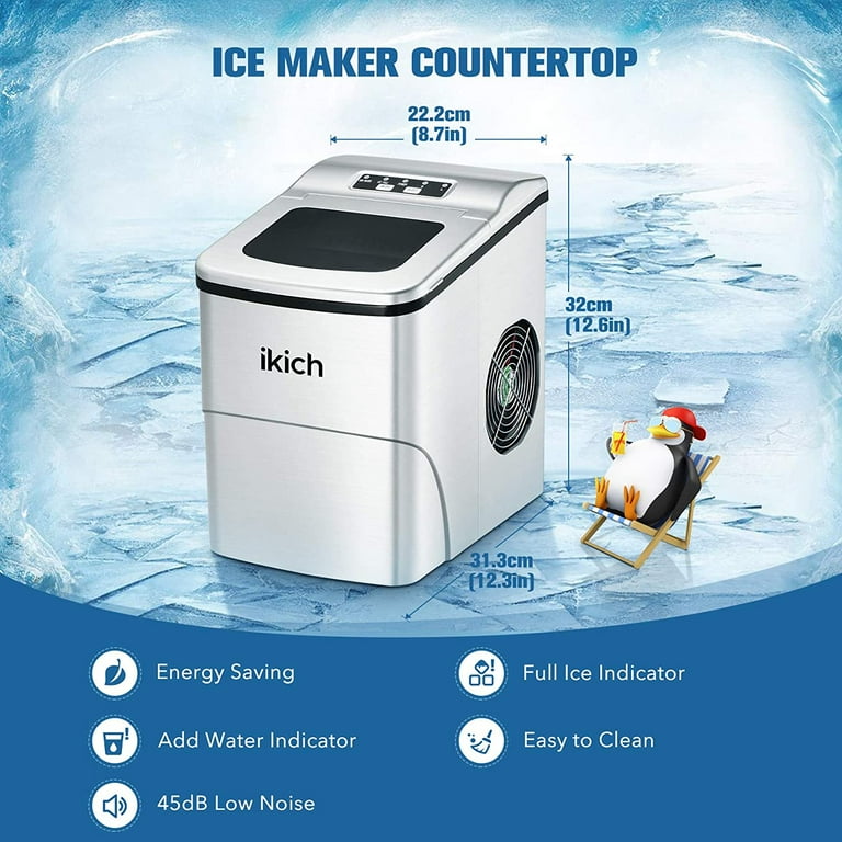 IKICH Portable Ice Maker, 26lb/Day, SelfCleaning,, 42 OFF