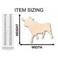 thumbnail image 2 of Unfinished Wood Bull Silhouette - Craft- up to 46" DIY 16" / 1/2", 2 of 3