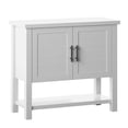 thumbnail image 2 of Twin Star Home Console Table with USB Charging Ports and Louvered Doors, 2 of 6
