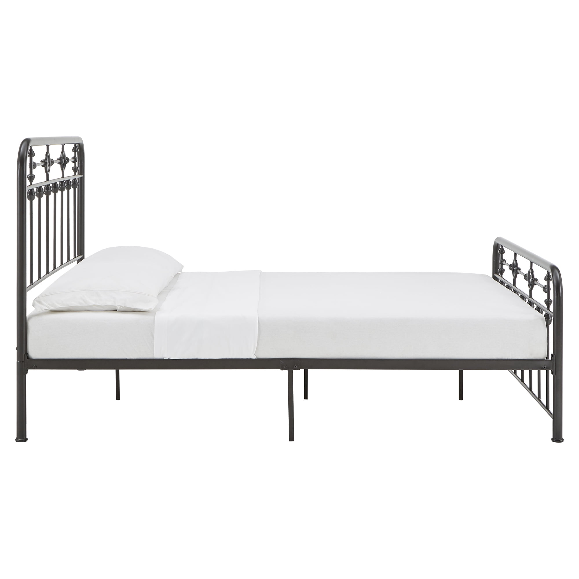 Weston Home Reeve Metal Spindle Platform Bed, Queen, Antique Dark Bronze