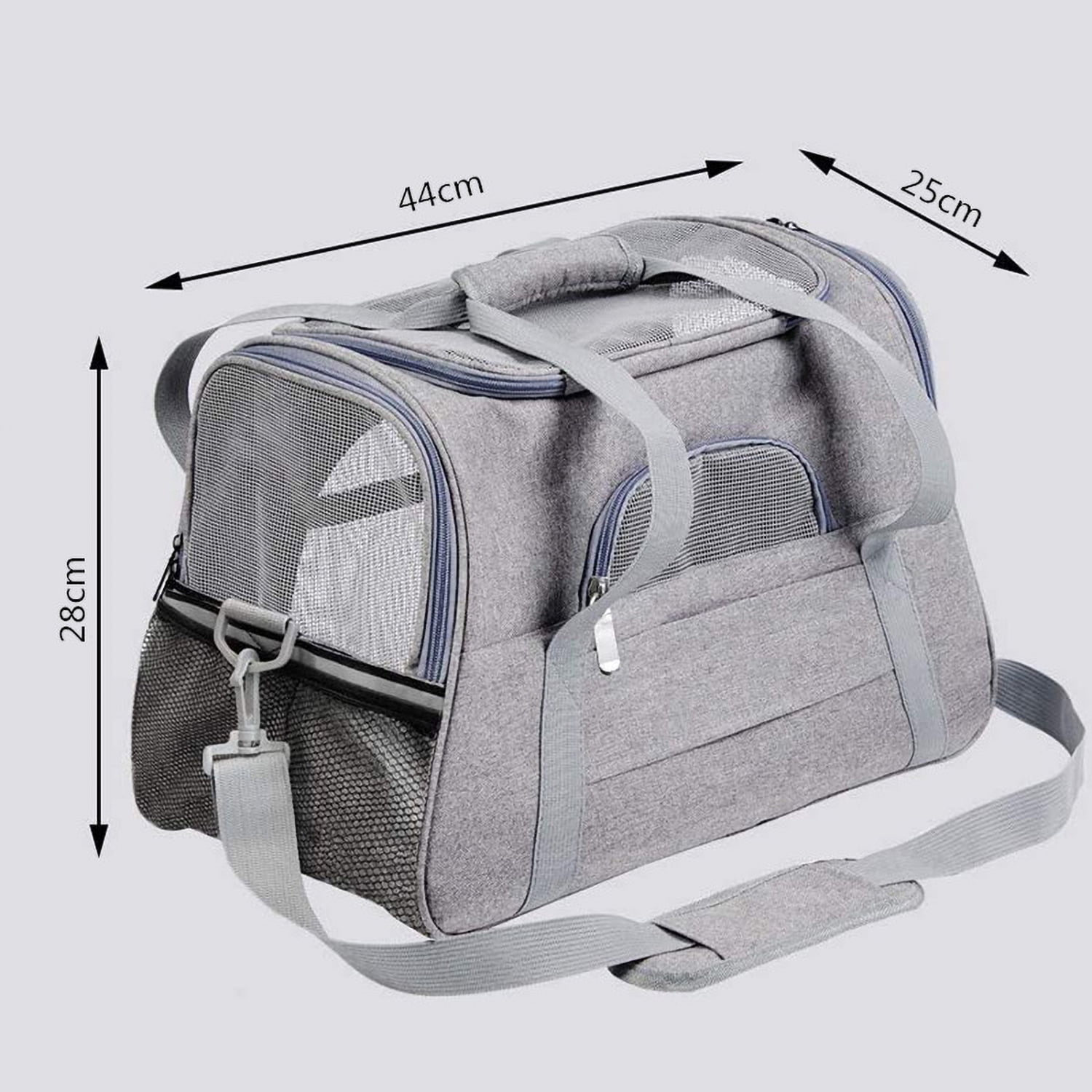 Cat, Dog Carrier for Small Medium Cats Puppies up to 15 Lbs, Soft Sided, Collapsible Travel Puppy Carrier - Black