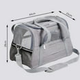 thumbnail image 2 of Cat, Dog Carrier for Small Medium Cats Puppies up to 15 Lbs, Soft Sided, Collapsible Travel Puppy Carrier - Grey, 2 of 6