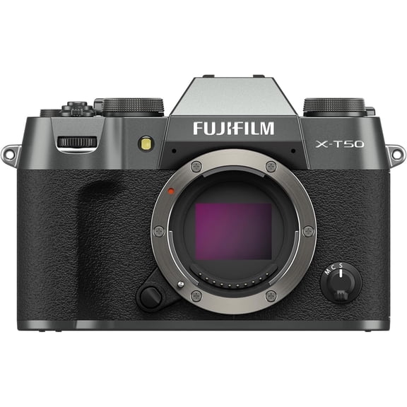 Restored FUJIFILM X-T50 40.2MP APS-C Mirrorless Camera Body, 6.2K Video, Charcoal Silver, International model