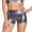 Dark Gray, variant on Purcolt Womens Shiny Metallic Booty Shorts Faux Leather Elastic Waistband Butt Lift Shorts Hot Pants Bottoms for Rave Dance Festival