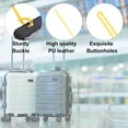 thumbnail image 3 of Luggage Tag Holders - 100 Pcs PVC Loops for ID Card Bags, Suitcase Label Fasteners, Yellow, 3 of 5