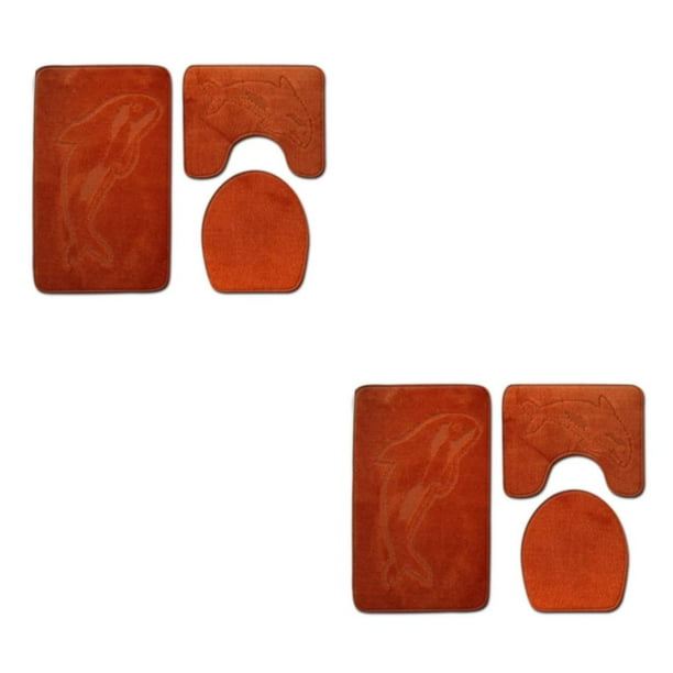 Wosthever Alfombra y estera durables del cuarto de baño del tacto suave para la base antideslizante cómoda que patina Type4 NO4