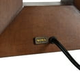 thumbnail image 3 of NOVA of California Julie Standing Table Lamp - Dark Walnut Wood Finish, Weathered Brass, White Linen Shade, 3 of 10