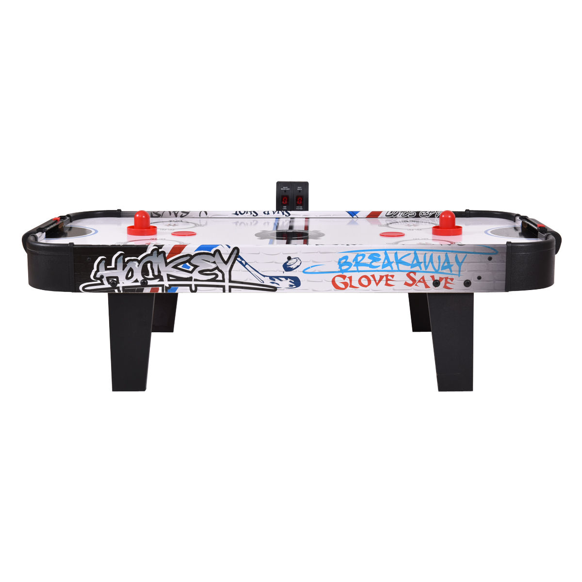 Costway 42''Air Powered Hockey Table Game Room Indoor Sport Electronic Scoring 2 Pushers - image 4 of 9