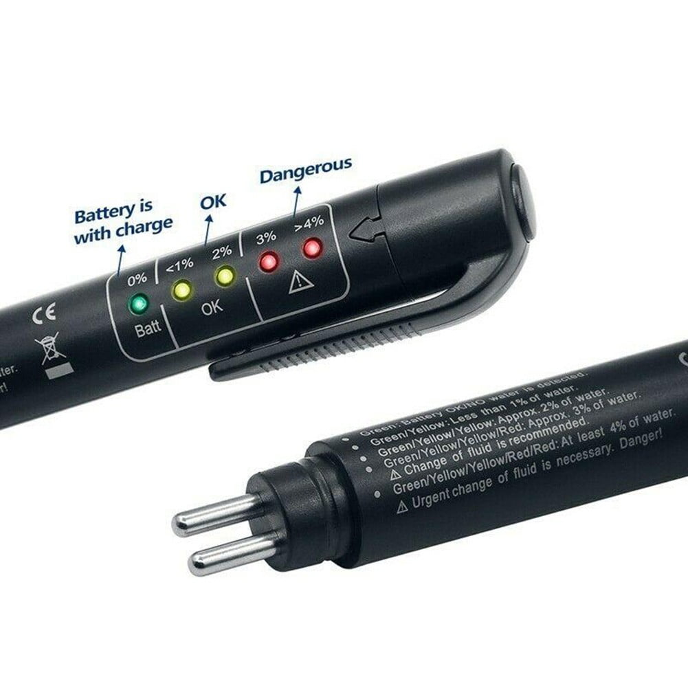 Brake Fluid Liquid Tester Pen, Auto Tester Tool, Car Diagnostic Testing  Tool with 5 LED Indicators, DOT 3 DOT 4 DOT 5.1 Brake Fluid Tester Pen for