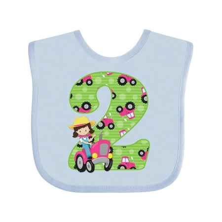

Inktastic Tractor Girl 2nd Birthday Gift Baby Girl Bib