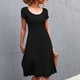 thumbnail image 5 of Vestido de color puro,Vestido de mujer Vestido delgado con cuello redondo de color puro Vestido midi Rendimiento de primer nivel, 5 of 8