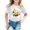 White, variant on Toddler Girls Easter Bunny Print Short Sleeve T Shirt Casual Crewneck Tee Kids Holiday Party Top Clothes