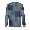 thumbnail image 4 of Womens Orange V-Neck Long Sleeve Top, 4 of 4