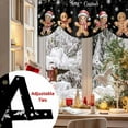 thumbnail image 5 of Christmas Tie Up Valances Curtain, Xmas Cute Gingerbread Man White Gold Winter Adjustable Rod Pocket Short Window Treatment Tie Up Curtains Valances for Kitchen Living Room Bathroom 42x18 In, 5 of 9