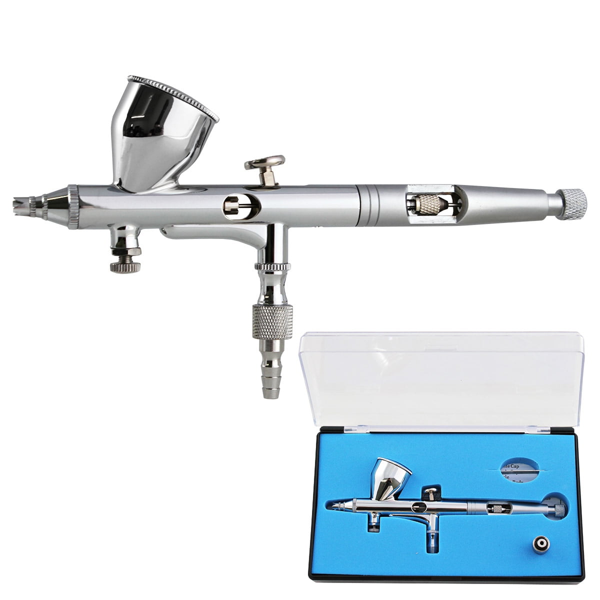 PRO Gravity Feed Airbrush Gun Dual Action Paint Spray Tattoo Nail Art